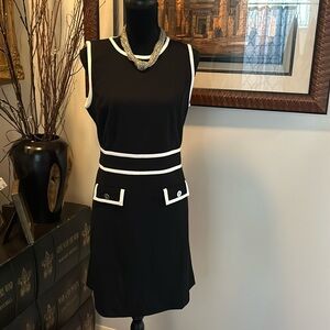 Karl Lagerfeld black and white sleeveless dress size 10 NWT